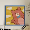 Cute Coffee Bear-14CT Stamped Cross Stitch Kit(25x25cm)