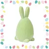 Flocked Easter Decorations Bunny Honeycomb Ornament DIY Table Centerpiece Set Ornaments for Spring Home Holiday