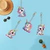 7pcs Double Side Diamond Painting Special-shaped Drill Unicorn Keychain Kits