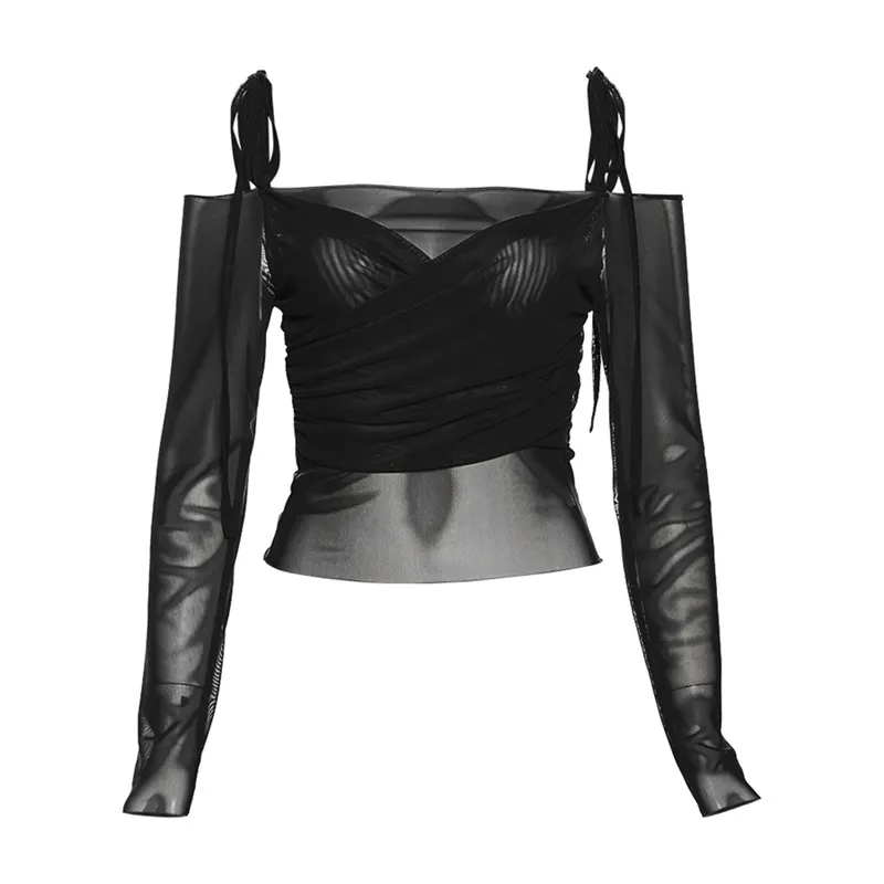 Churchf 2023 Summer New Women's Fashion Pure Color Slings Sexy Bare Back Repair Umbilly Long-Sleeved Vest