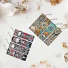 (US Local)8Pcs DIY Skull Diamond Painting Art Bookmarks with Crystal Pendants for Gift