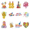 12pcs Birthday DIY Mini Round Diamond Painting Set Table Decor No Frame 15x18cm