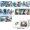 (US Local)8pcs Diamond Painting Greeting Cards Handmade Diamond Art Cards for Adults (E)
