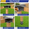 [US Local Warehouse] 2 Pack Shade Sail Poles 10FT Outdoor Sun Shade Poles 2.13in Diameter Heavy Duty Metal Post for Deck Patio Outside Backyard