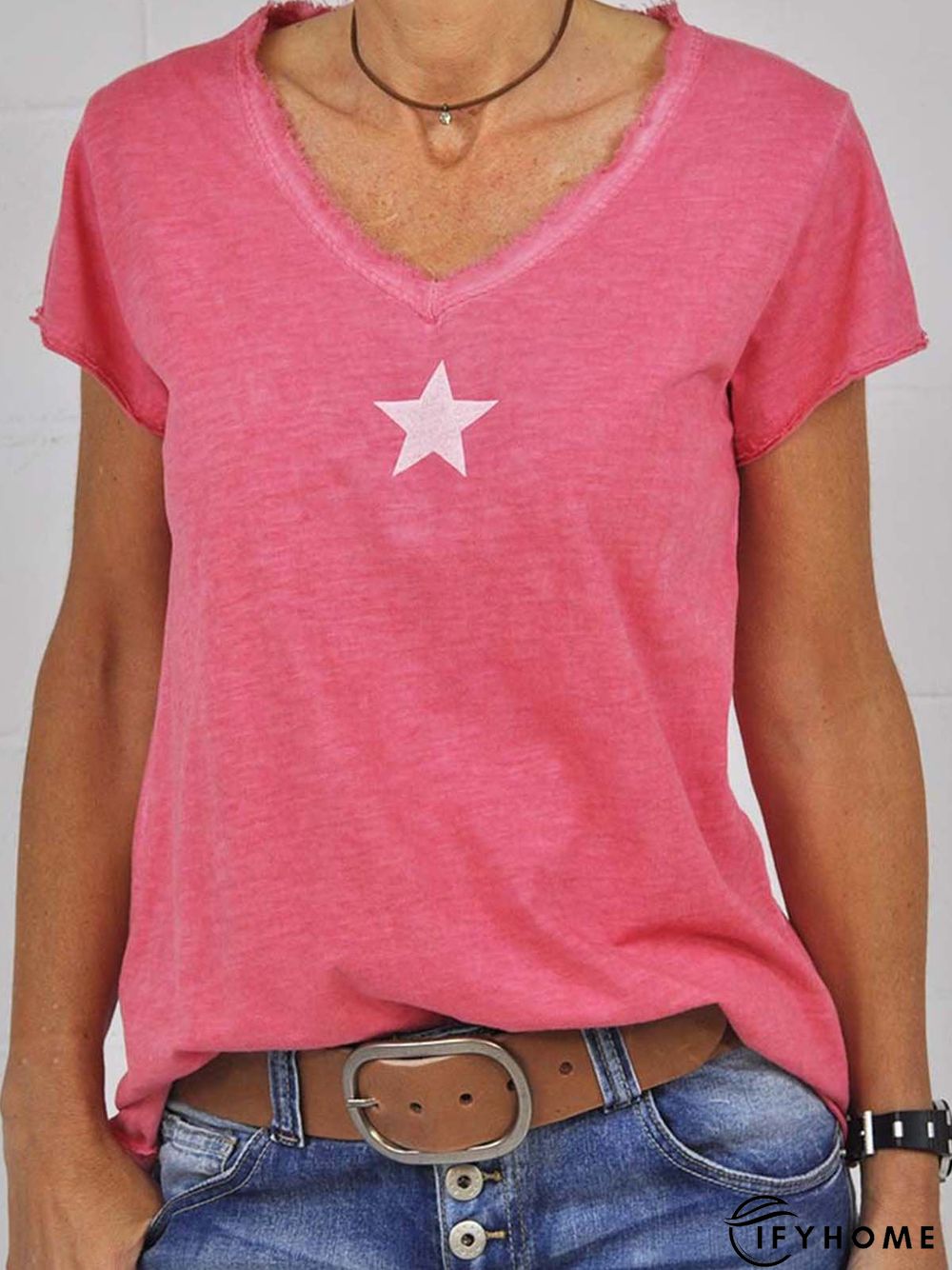 Printed Casual Loose Cotton-Blend Blouses | IFYHOME