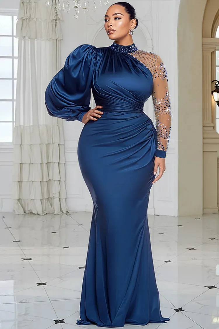 sachin and babi light blue dress Simple Tulle Off-the-Shoulder V-Neck a Line Midi Homecoming Dress with  Ruching main image 0