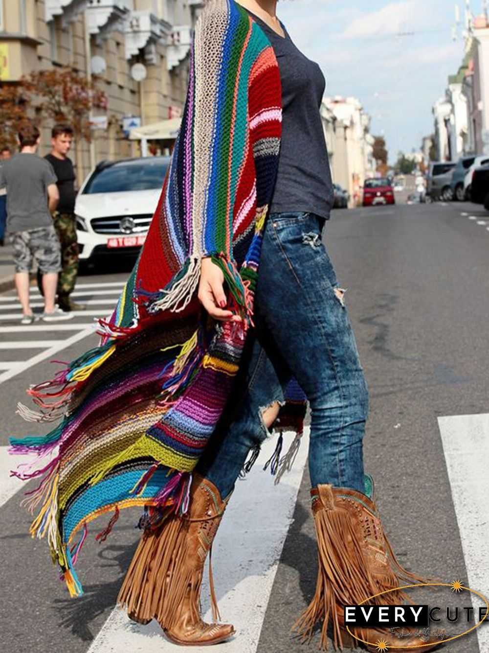 Tribal Stripes Casual Outerwear