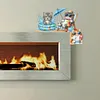 (US Local)Cat DIY Wooden Diamond Painting Door Topper Right Angle Sign for Party (Right)