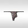 Men's Low Waist Sexy Transparent Ice Silk U Convex Pouch Briefs