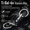 Double-ended Rotating Key Ring Titanium Keychain Rotating Key Organizer for Carabiners, Wind Chimes, Plants, DIY Accessories
