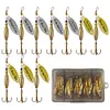 10pcs Boxed Metal Spoon Spinner Fishing Lure Artificial Bait Gift for Men Father