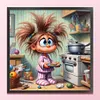 Girl In Kitchen-11CT Stamped Cross Stitch 40*40cm/15.75*15.75in