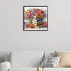 >SALE<5D DIY Partial Special Shaped Drill Diamond Painting Flower Book Decor 40x40cm