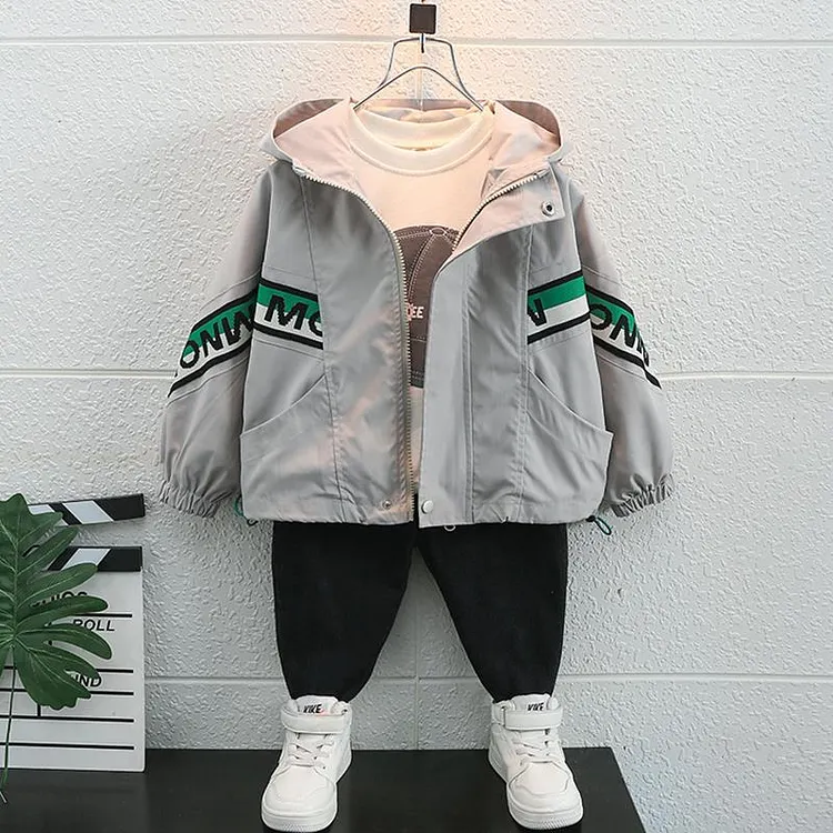 Toddler Boys Jackets Boys' Coat Spring and Autumn Hooded Style