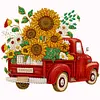 (Multi-Style)Sunflower Vintage Car-Partial Special Shaped Diamond Painting 30*30CM