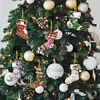 (US Local)6pcs Xmas Stockings  DIY Diamond Art Pendant Wall Door Decoration