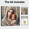 (30x30cm)DIY Virgin Mary Framed Handmade Pearl Painting Art Craft Kit Living Home Decor