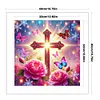 Rose Cross-11CT Stamped Cross Stitch 40*40cm/15.75*15.75in