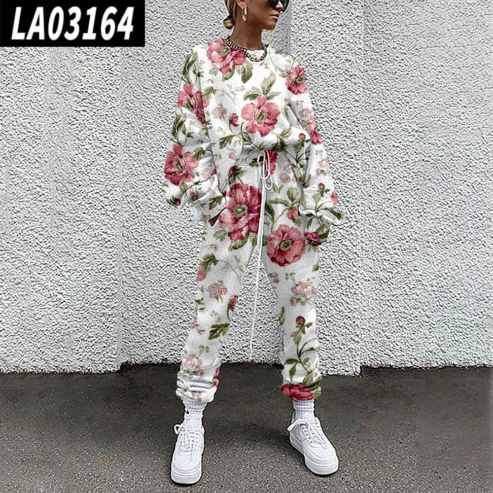 2021 New Women's Digital Printed Grass Pattern Suit Autumn and Winter Clothing