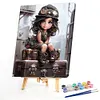 (US Local)Girl on The Suitcase-Paint By Numbers Kit(50x70cm)