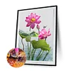 >SALE<Rhinestone DIY Art Diamond Painting Full Round Drill 5D Dragonfly Lotus Kit