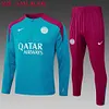 2024/2025 Psg Paris Saint-Germain Half-Pull Training Suit Lake blue Football Shirt 1:1 Thai Quality