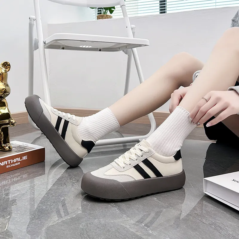 Breakj Breakj Korean Version Of Forrest Gump Shoes Women's Spring 2024 New Student Running Sneakers Versatile Small White Shoes Women's Singles W619