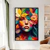 Woman Covering Face With Flowers - 11CT Stamped Cross Stitch 40*60cm/15.75*23.62in