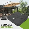 [US Local Warehouse] Patio Umbrella Base 286lbs Capacity Square Market Stand with 4 Lockable Wheels