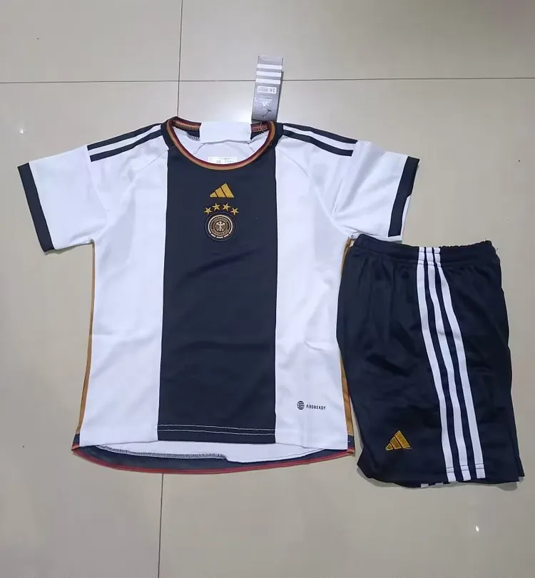 Kids Germany 2022 Retro Home Football Jersey