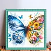 Colorful Butterflies - 11CT Stamped Cross Stitch - 45*45cm - Animal
