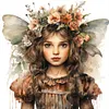 【Limited Stock Sale】Flowers Butterfly Girl-Paint by Numbers Acrylic Paintingg 40*40CM(Watercolor)