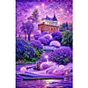>SALE<Purple Lavender Manor 5D DIY Diamond Painting Kits Full Round Drill Art (A6049)