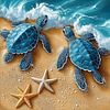 Diamond Painting -DIY Round Drill Sea ​​Turtle