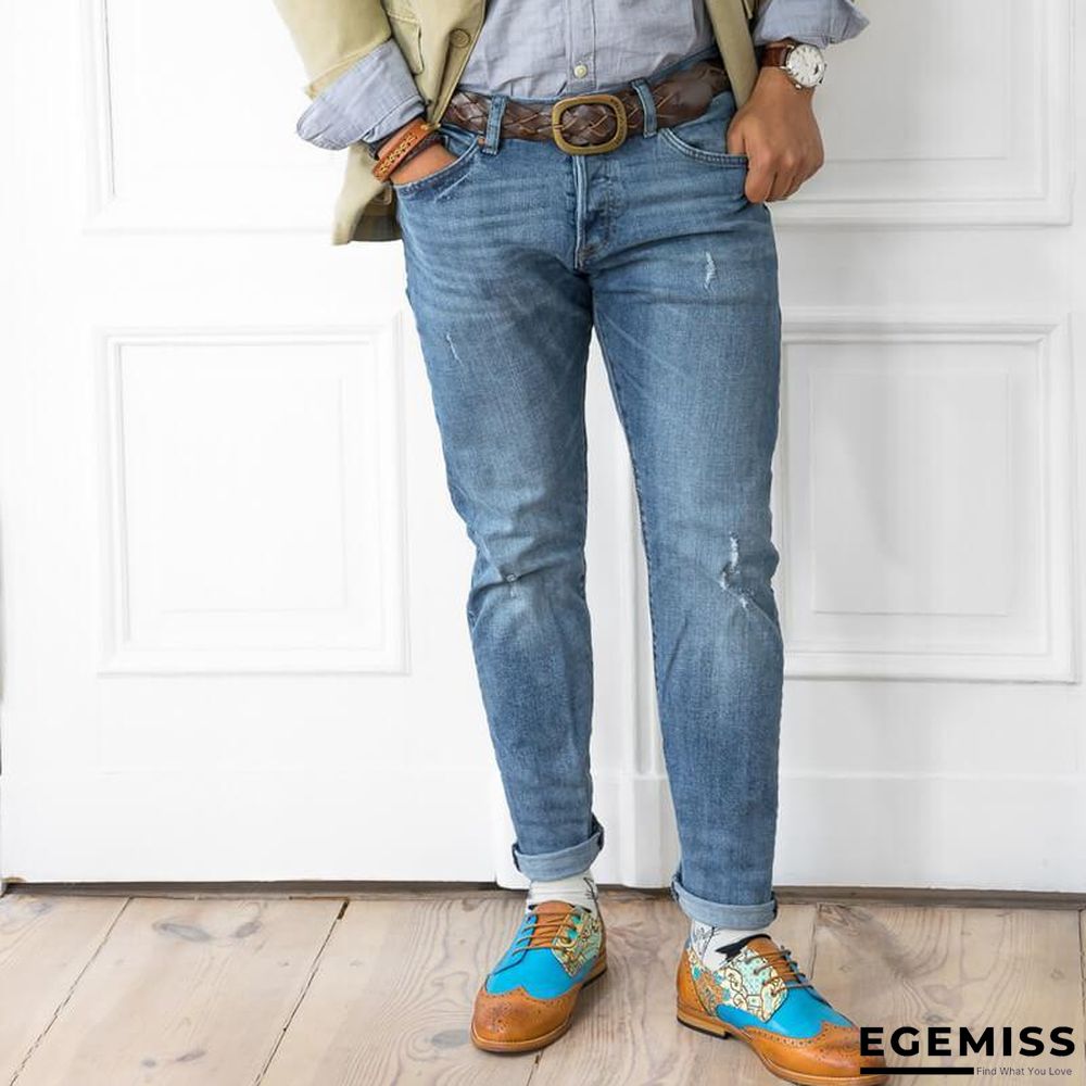 Handmade Paisley Pattern Oxford Leather Shoes | EGEMISS