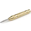 Spring Loaded Drill Punch Tool, Brass Window Punch Tool, Fixed Point and Window Glass Break Automatic Center Punches