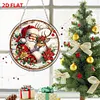 Diamond Painting Acrylic Christmas Santa Claus Elk Diamond Art Pendant Wall Decor