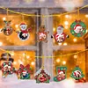 10Pcs Christmas Diamond Painting Photo Frame Hanging Pendant for Xmas Tree