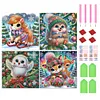 (US Local)4pack Xmas Animal-Special Shaped Diamond Painting Kit(30x30cm)