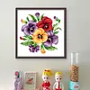 Flower - 9CT Partial Beaded Cross Stitch Kit(31x31cm)