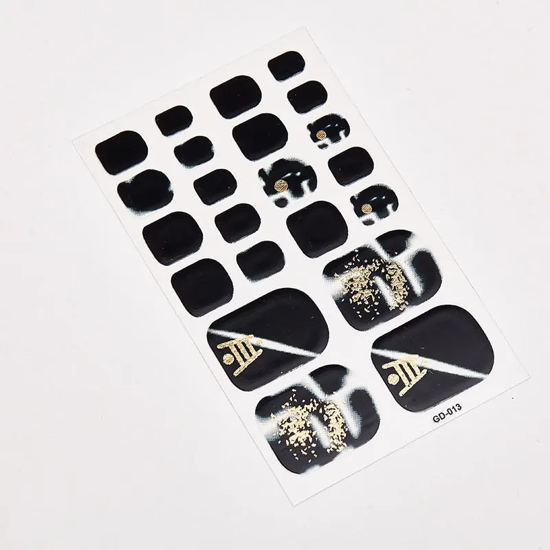 22 Tips/Sheet Shiny Nail Decoration Nail Adhesive Nail Accesoires Nail Art Decoration Nailart Sticker Adesivos Nail Tape