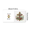 6Pcs Fleur Rouge Croix-5D Bricolage Artisanat