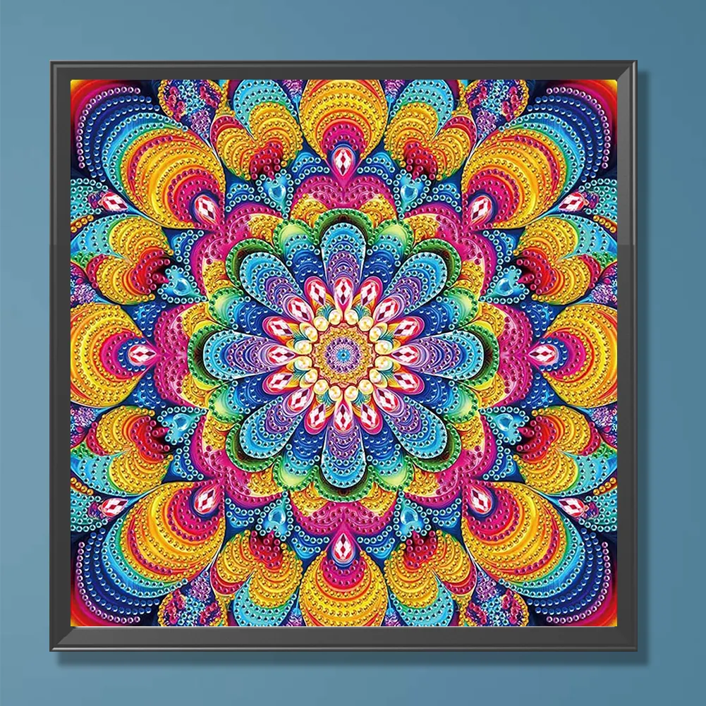 Diamond Painting - Partial Special Shaped Drill - Mandala(Canvas|30*30cm)