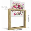 Diamond Painting Wooden Double-Sided Vase Tulips Ornaments Kit with Photo Frame Desktop