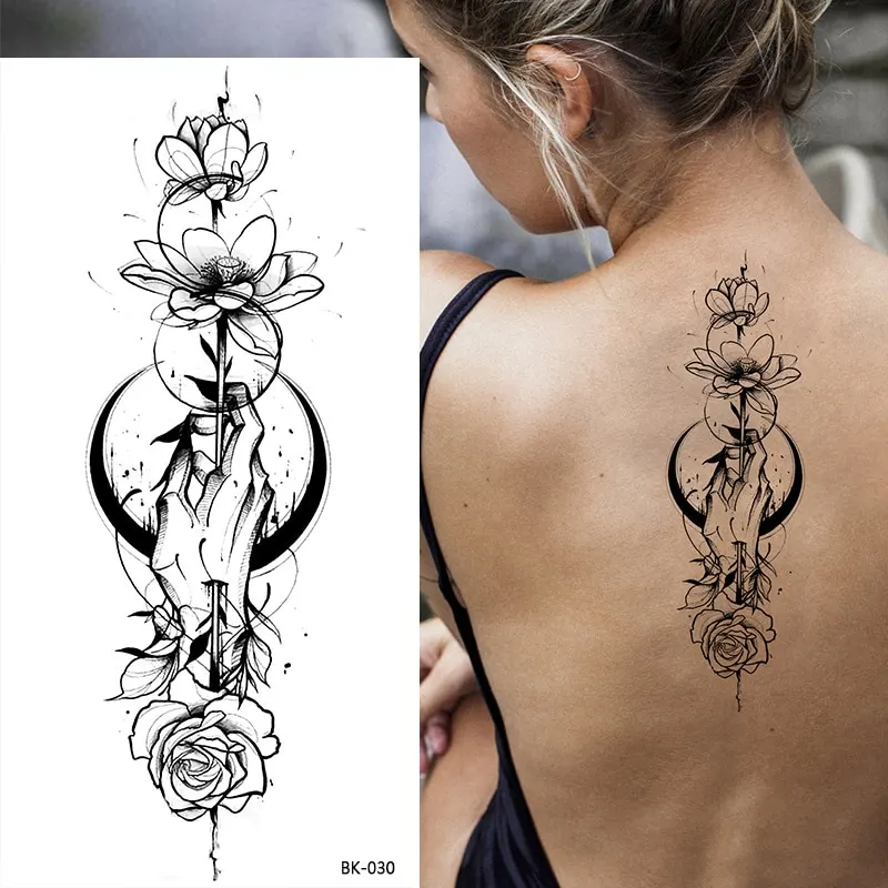 Sdrawing Tattoos New Flash Waterproof Temporary Tattoo Sticker Lip Print Flowers Butterfly Body Art Arm Fake Sleeve Tatoo for Women