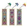 DIY 3Pcs Flowers-Diamond Painting Bookmark