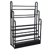 [US Local Warehouse] Fabric Roll Storage Rack 3 Tier Car Window Film Display Rack Adjustable Height Metal Vinyl Roll Storage Stand Detachable Fabric Display Organizer for Leather Rolls/Window Film/Wallpaper