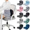 Memory Foam L-Shaped Integrated Seat Cushion with Lumbar Support Sitting Pillow