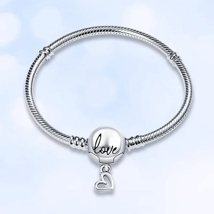 For Daughter - S925 I&rsquo;ll Always Be With You Love Snake Bone Chain Bracelet