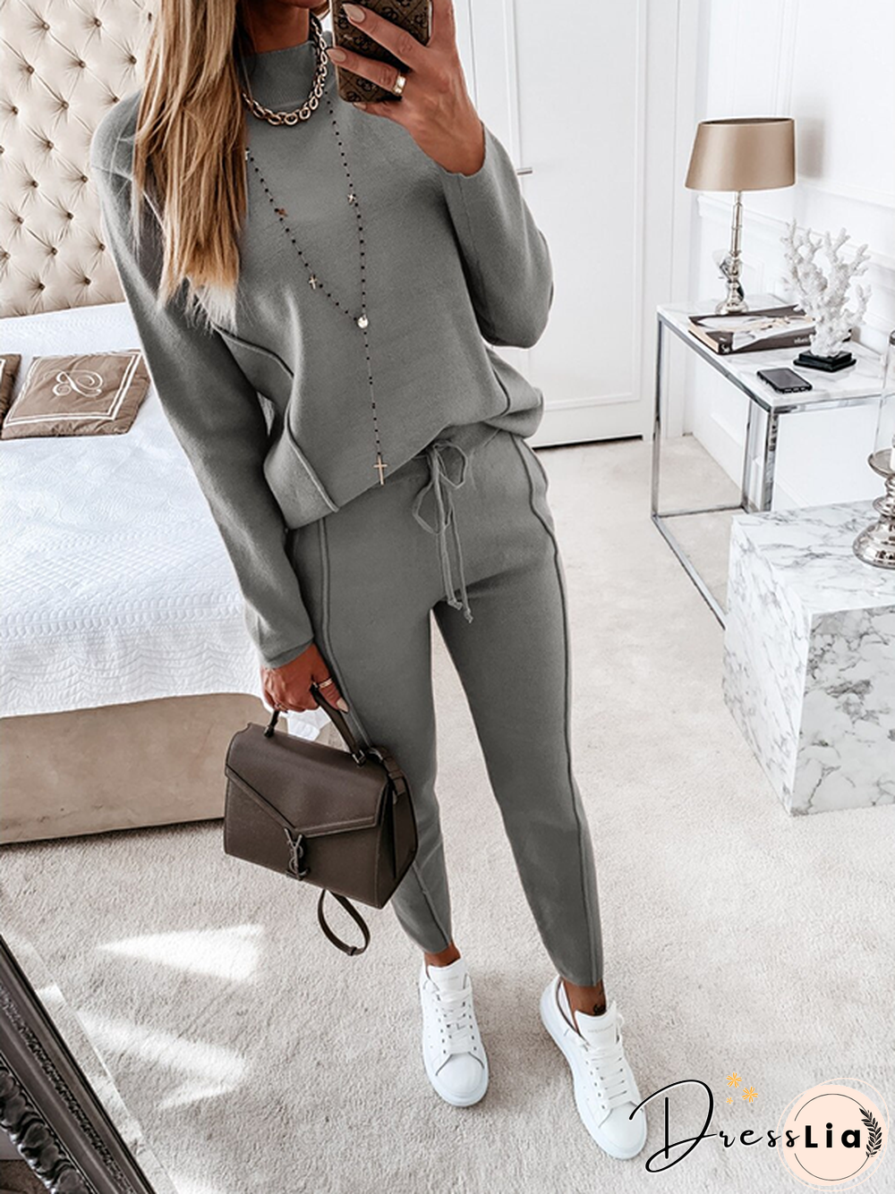 Plain Casual Two Piece Sets